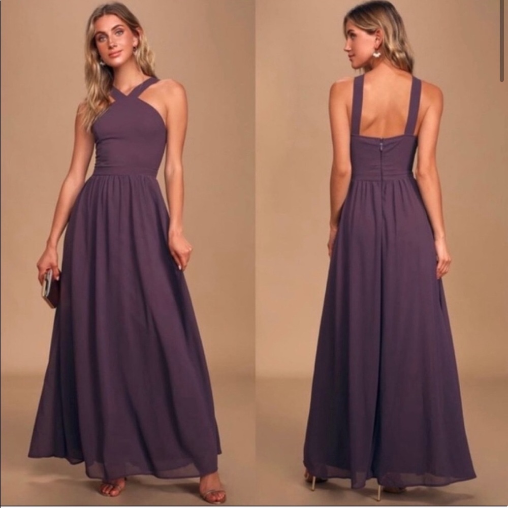 Lulu’s purple maxi dress